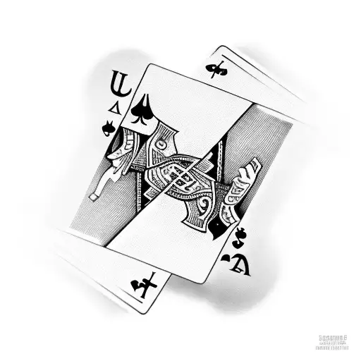 A Playing Card With A Smoking Gun In The Background