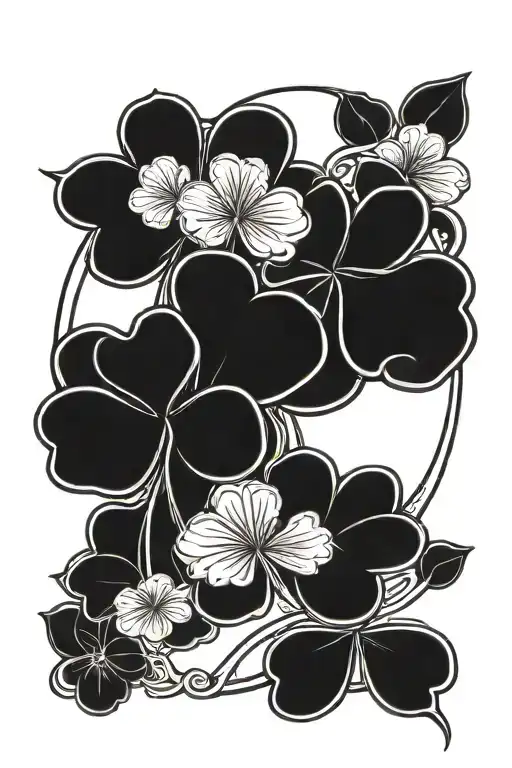 Four Leaf Clover Oval Frame