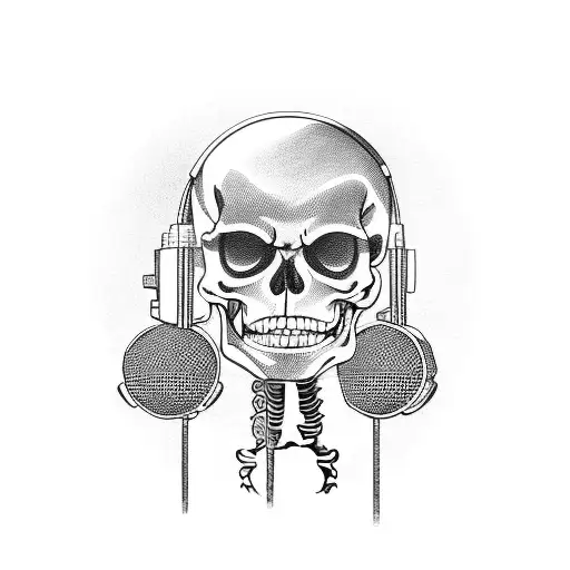 A Skeleton With A Microphone