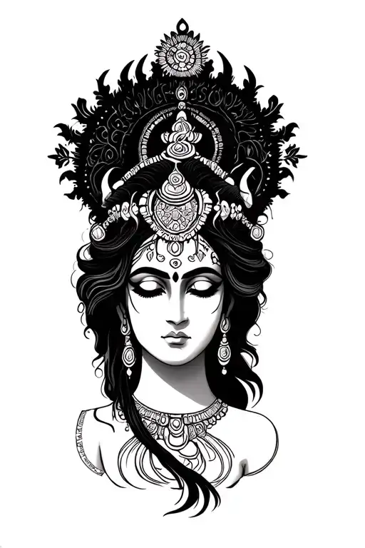 Goddess Kali Body With Language Out