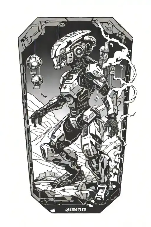 Incorporate Elements From Horizon Zero Dawn And Metroid Into A Futuristic Video Game Sleeve