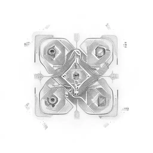 A Futuristic Circuit Board Intertwined With The Beltalowda Symbol