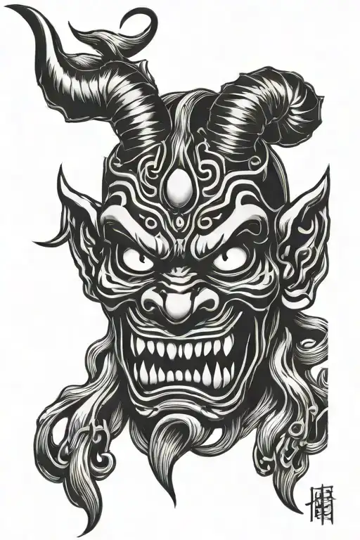 Scary Oni Mask