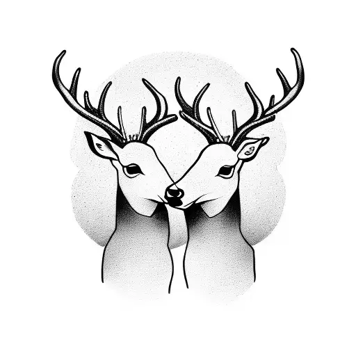 Deer And Sheep In Love