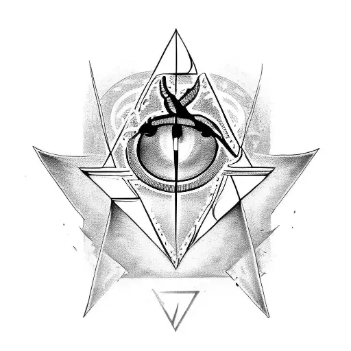 Iluminati Triangle Eith Eye Of Horus And A Scorpion