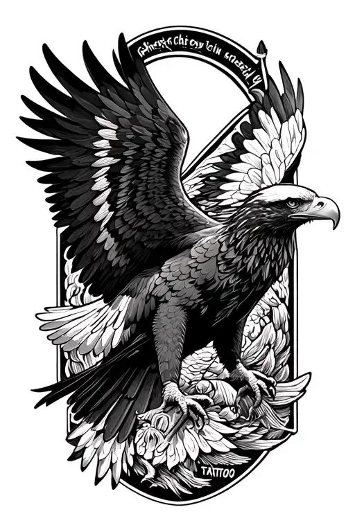 Eagle And Wings Spread Wide