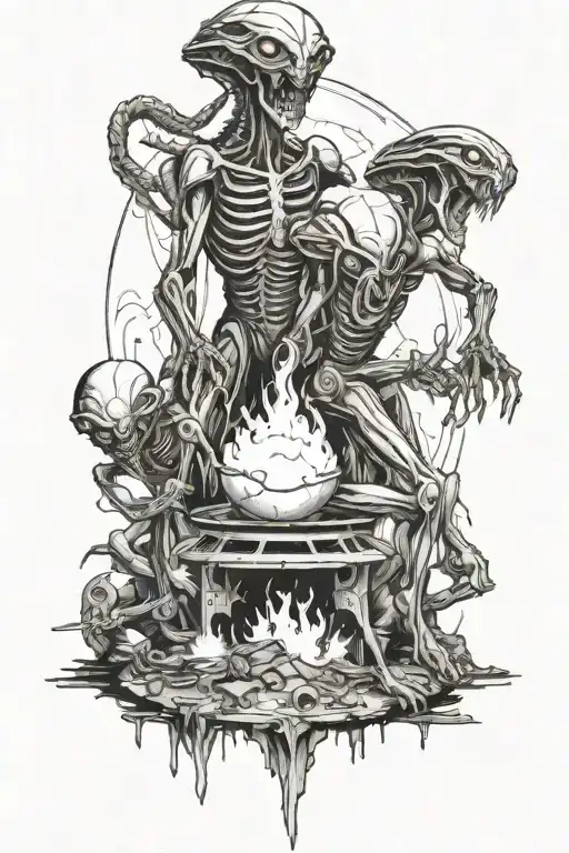 Aliens Having A Fire On Planet With Construction Getting Done To It