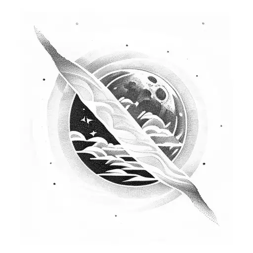 Moon Waves And Saturn In A Triangle