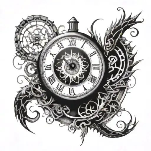 Lack Of Time In The Form Of A Clock And An Eye Inside That Watches