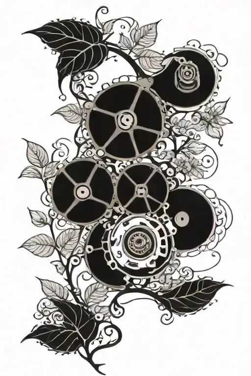 A Movie Reel Morphing Into A Vine Of Exotic Plants