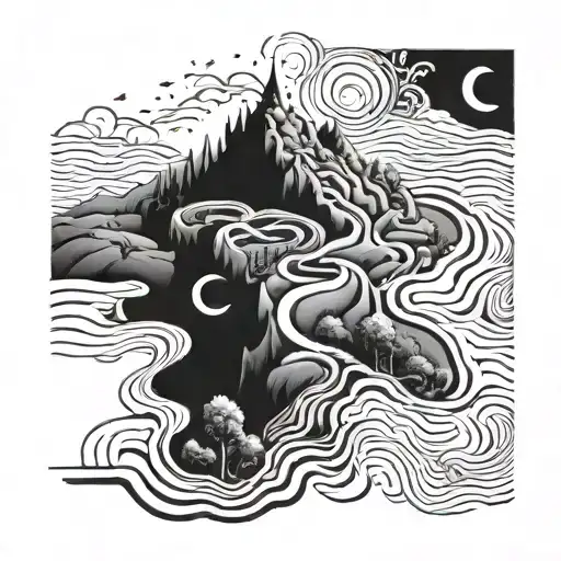 A Surreal Landscape With Multiple Winding Roads Intertwining And Leading To Different Destinations