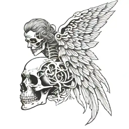 Angel Wing And Skeletal Wing