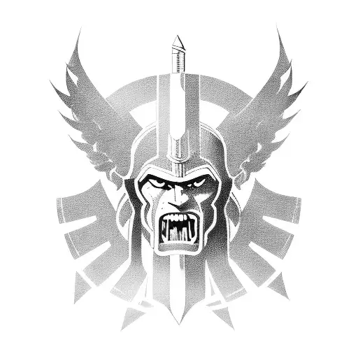 A Fierce And Experienced Spartan Warrior Standing Tall And Proud