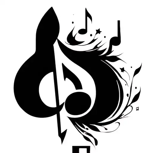 Car Turbo Combined With A Music Note