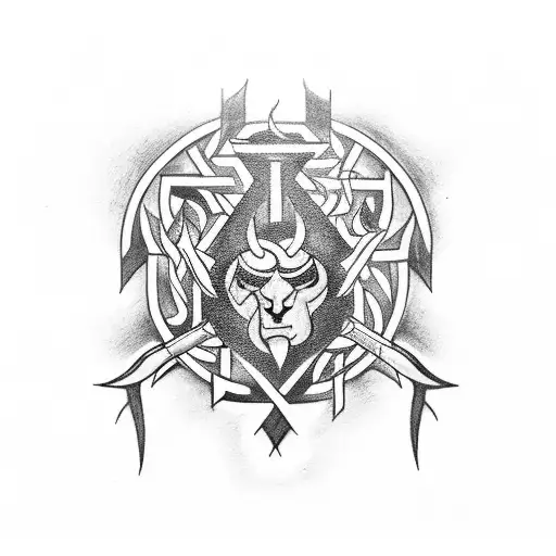 Fire With Norse Word For Ira Inside