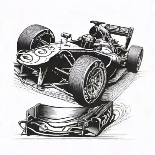 Side View Of F1 Car