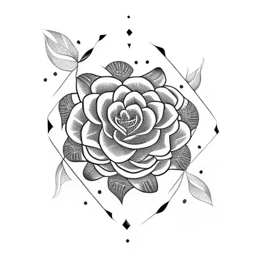 Floral Arrangement With Tribal Patterns