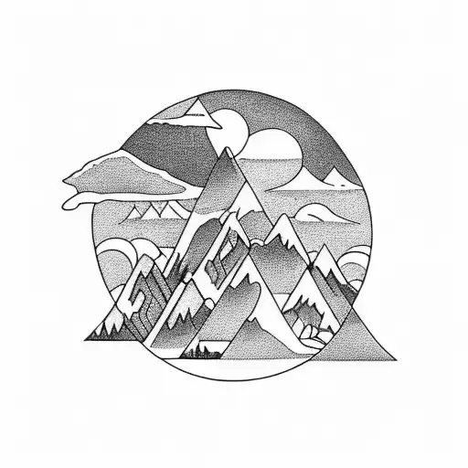 Mountain Landscape With A Hidden Trail