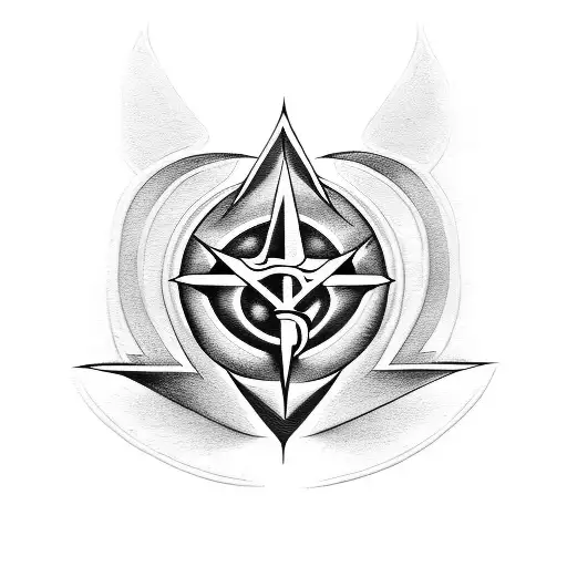 Satanic Symbol With Tree