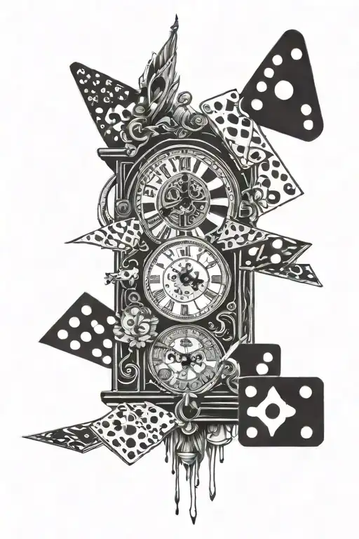 Clock And Dominoes Cascading