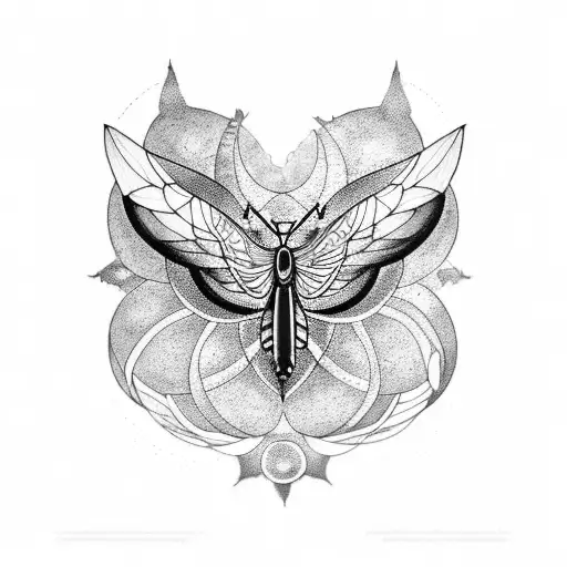 Half Moon Hecate Moth Mandala