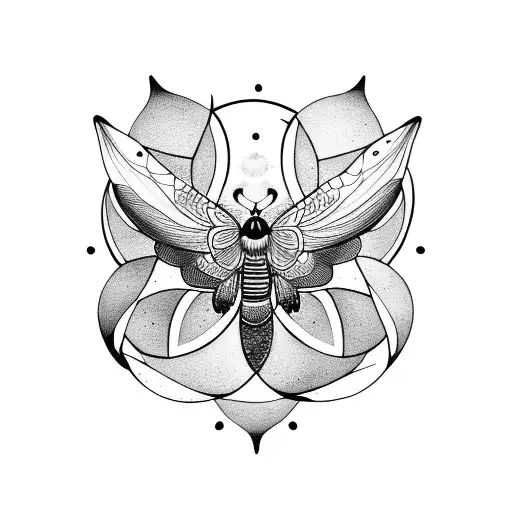 Half Moon Hecate Moth Mandala