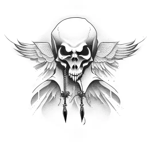 Feminine Grim Reaper With Crow