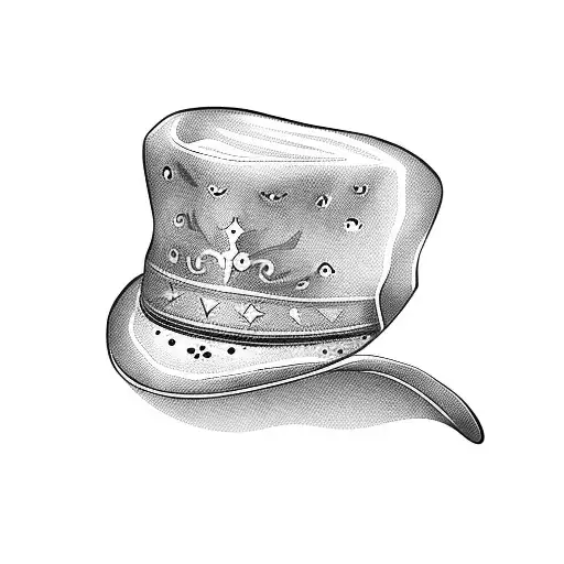 Cowboy Hat With Memento Mori Details