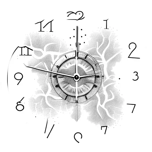 A Clock Intertwined With Tree Branches