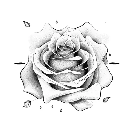 Rose With Water And Spa