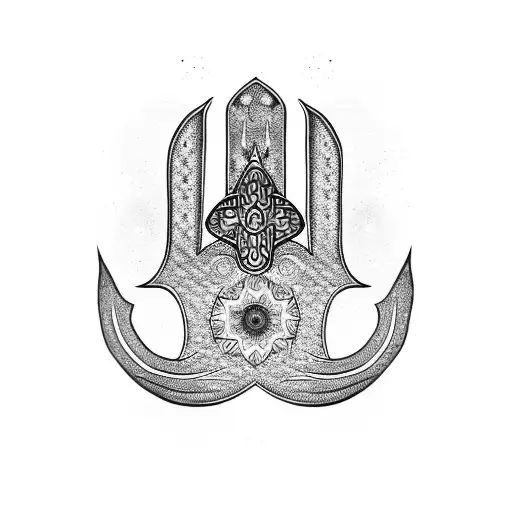 Hamsa Symbol Up And Down