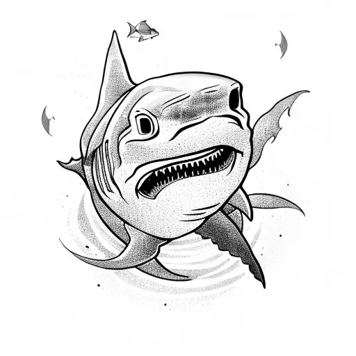 Full Body Shark Upside Down