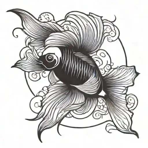 Siamese Fighter Fish Ying Yang