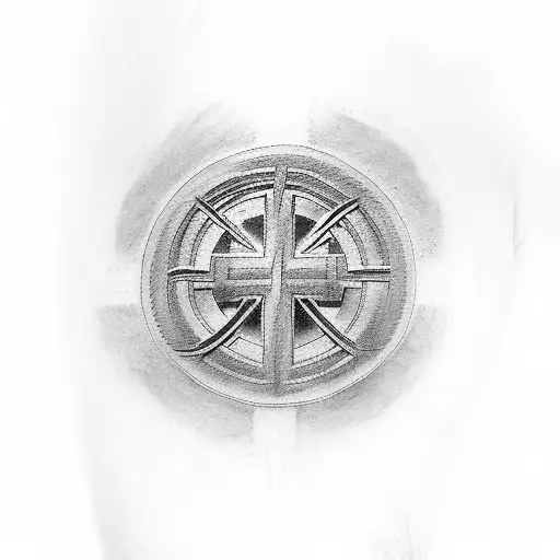 Christian Cross With Roman Numerals Of August 1St 2005