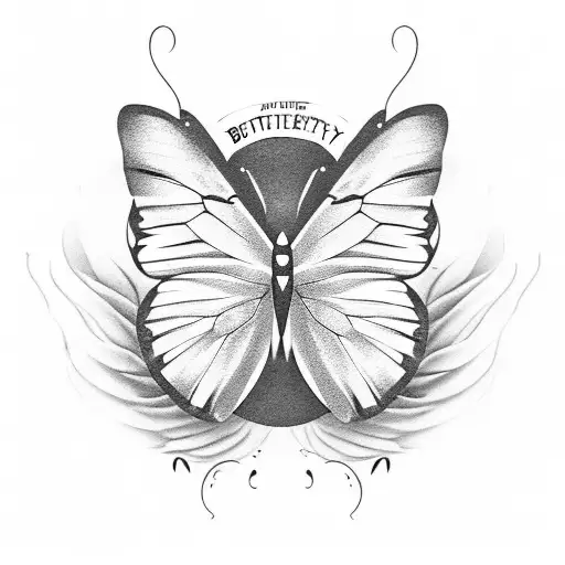Butterfly With Motivation Quote Instead Of One Wing