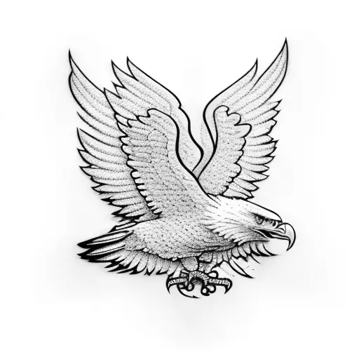 Guitar And Eagle Intertwined