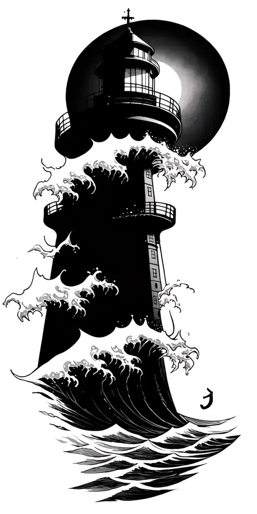 11-11 Lighthouse Waves Anchor Julia Caden