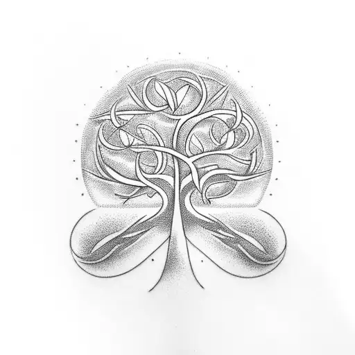 Tree Of Life With Trinity Knot For Around Arm