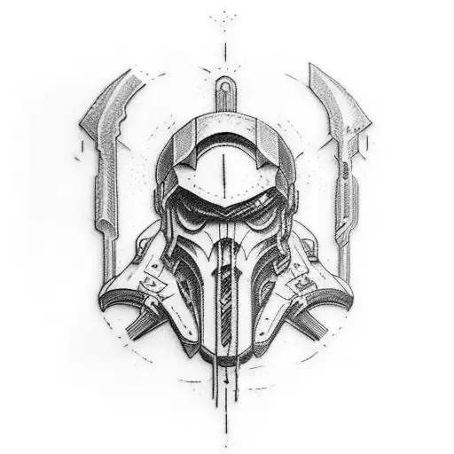 Mark Of The Doom Slayer In Black And Red