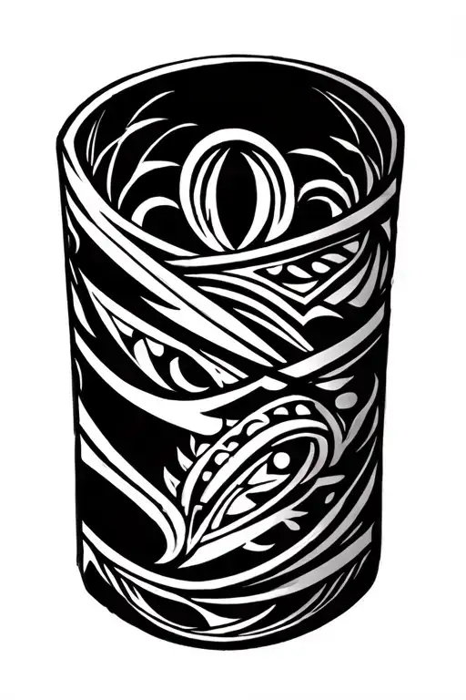 Polynesian Tribal Wrap Around Arm