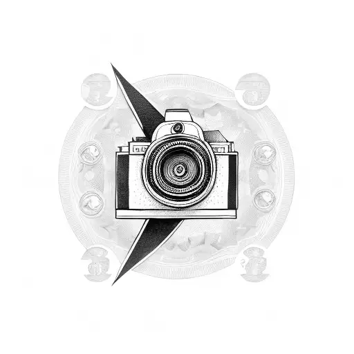 Camera Lens With Money Symbols As The Aperture Blades