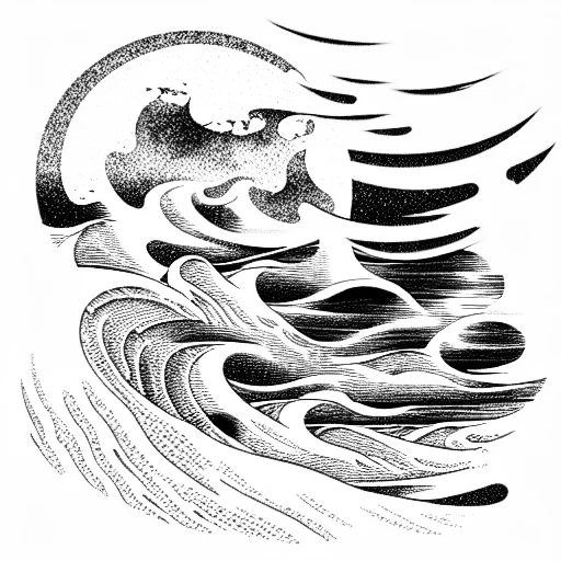 Moon An A Ocean Wave