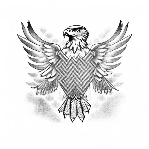 Eagle With Its Wings Spread