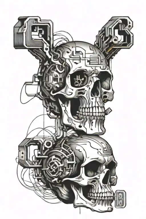 Glitch Skull Numbers