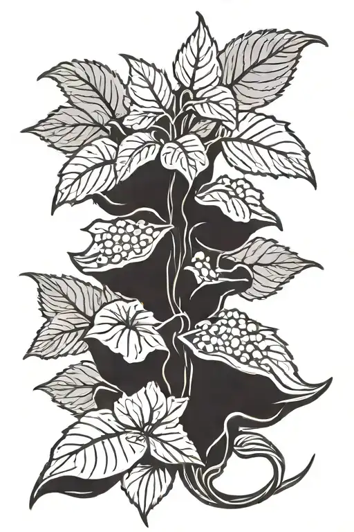 Wasabi Plant With Chili Peppers