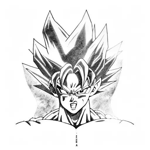 Goku And Vegeta In A Dramatic Pose With Energy Auras