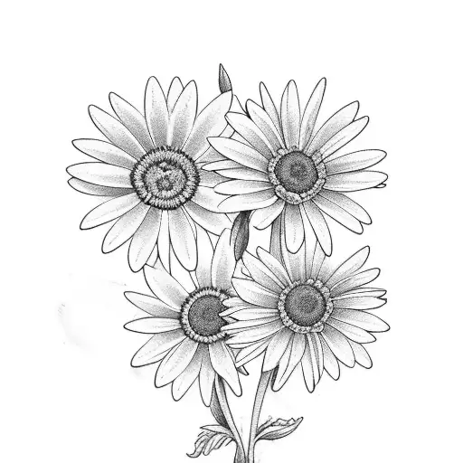 Daisy With Marigold And Carnation And Daffodil