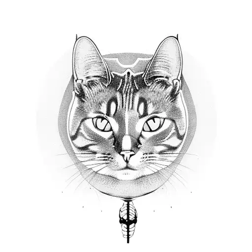 Scientific Illustration Of A Cat Anatomy