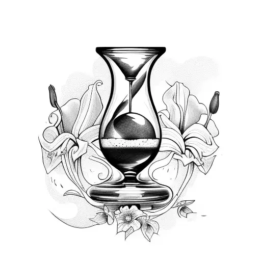 Hourglass And Lilies