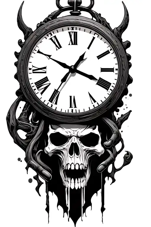 Reaper Holding Clock
